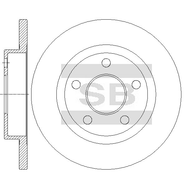 Передний тормозной диск SANGSIN SD5347