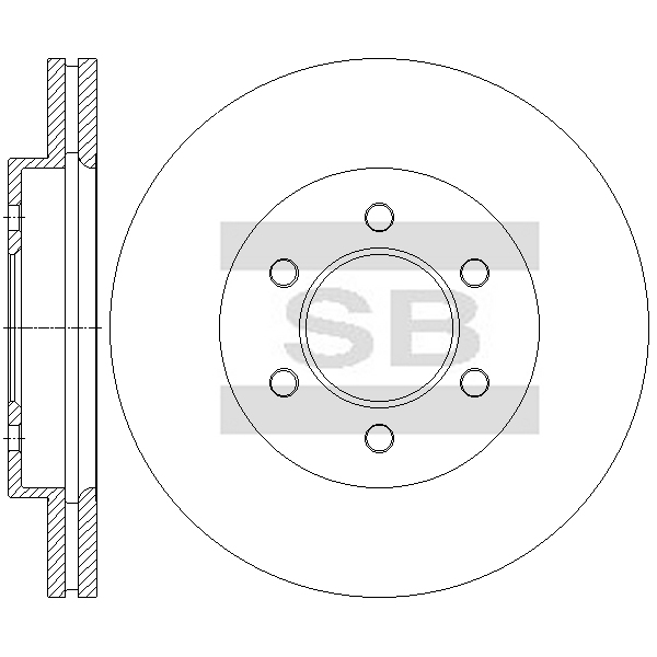 Передний тормозной диск SANGSIN SD5348