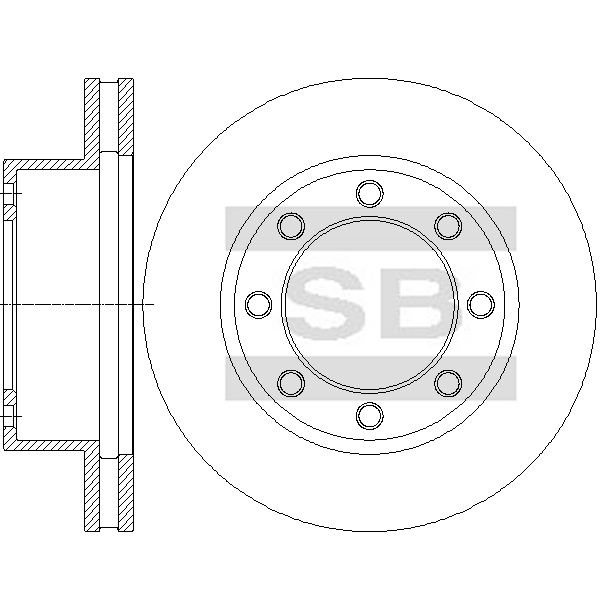 Передний тормозной диск SANGSIN SD5351