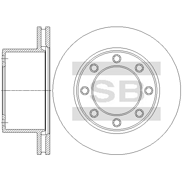 Передний тормозной диск SANGSIN SD5352