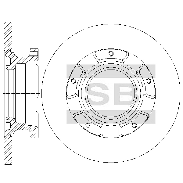 Задний тормозной диск SANGSIN SD5354