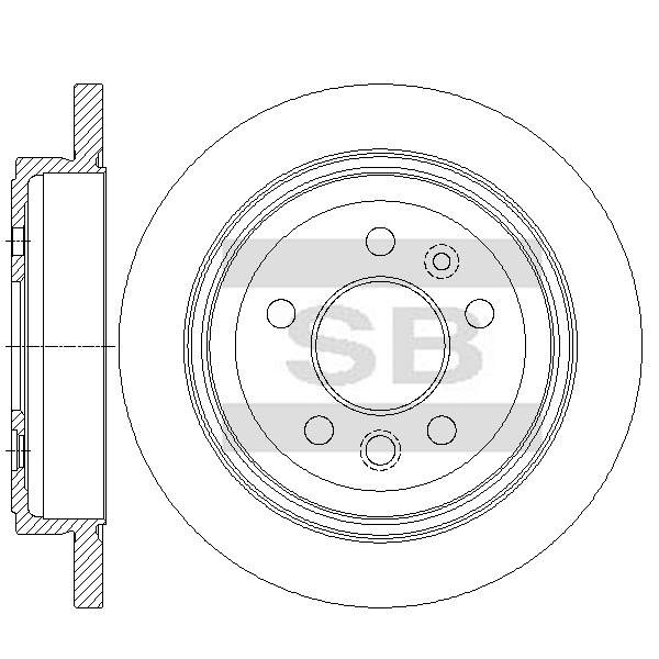 Передний тормозной диск SANGSIN SD5355