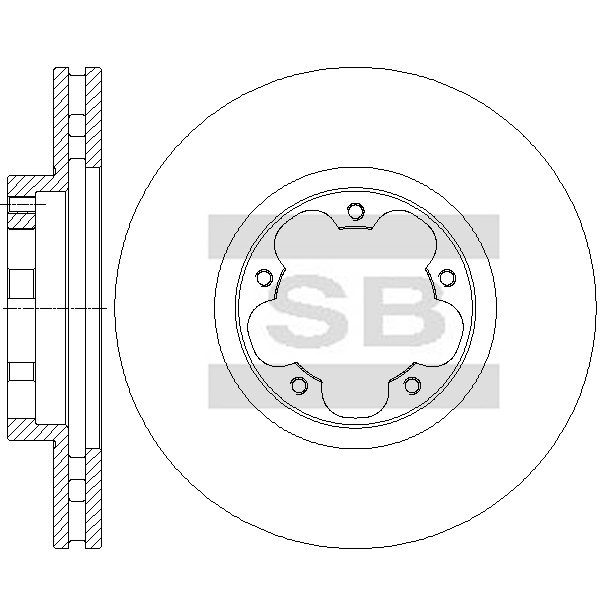 Передний тормозной диск SANGSIN SD5356