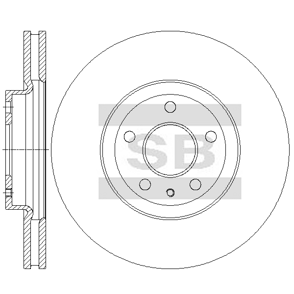 Передний тормозной диск SANGSIN SD5362