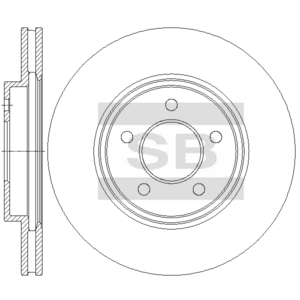 Передний тормозной диск SANGSIN SD5364