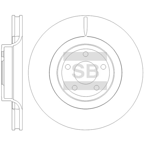 Передний тормозной диск SANGSIN SD5365