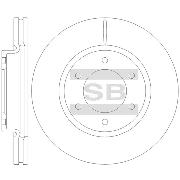 Передний тормозной диск SANGSIN SD5367
