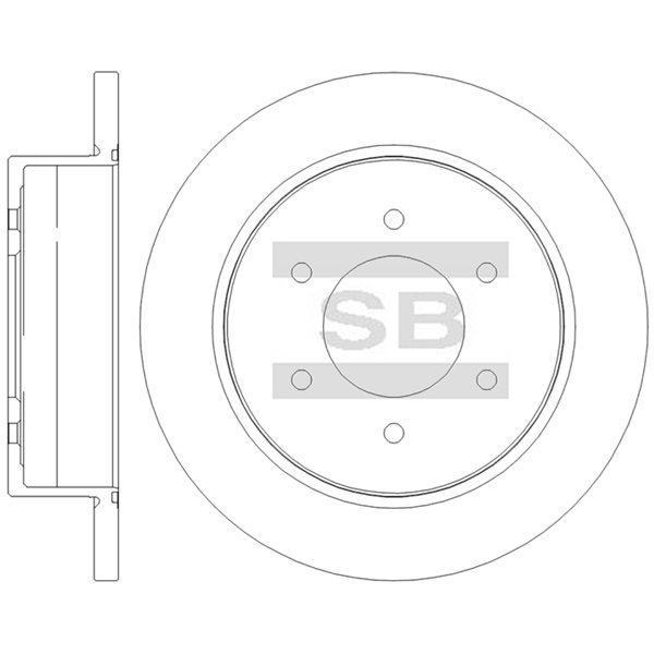 Передний тормозной диск SANGSIN SD5368