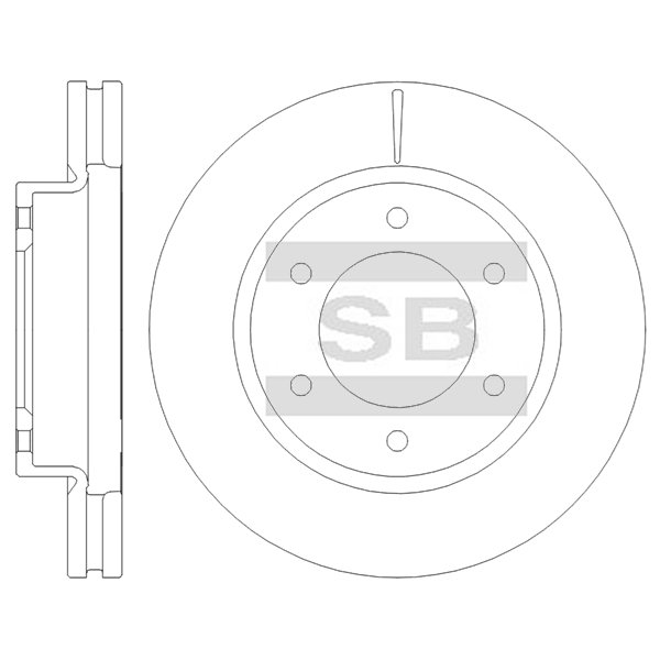 Передний тормозной диск SANGSIN SD5377