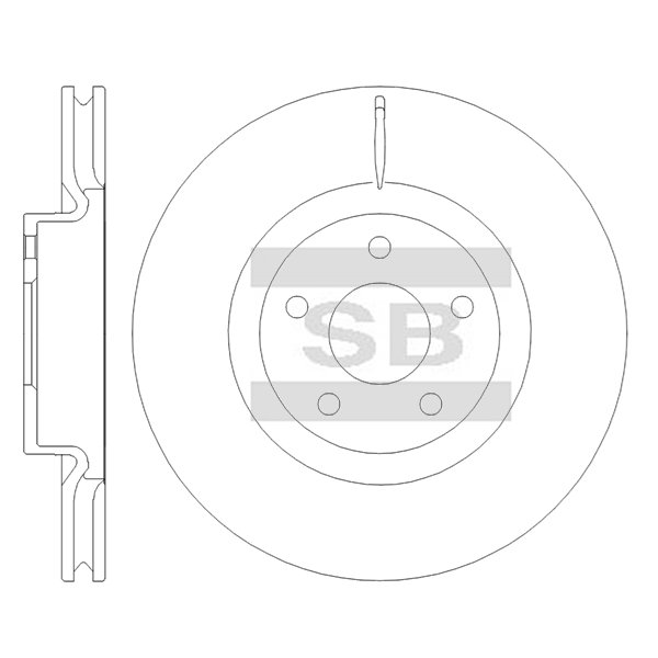 Передний тормозной диск SANGSIN SD5378