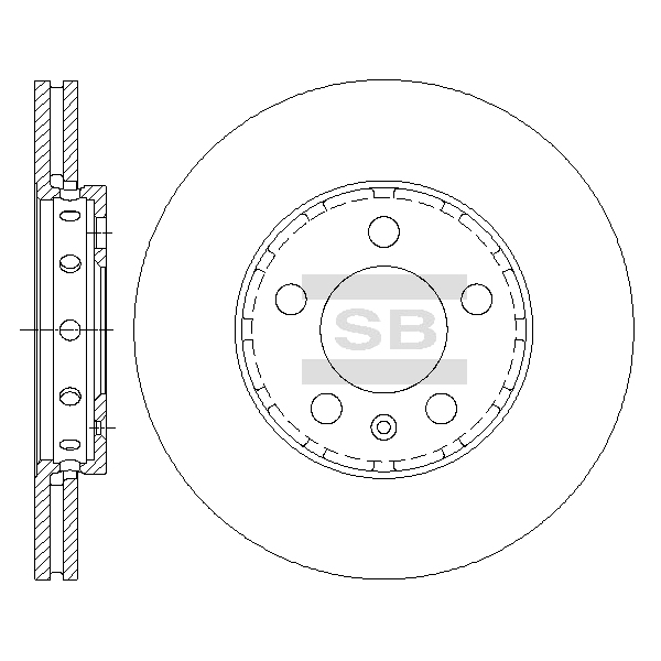 Передний тормозной диск SANGSIN SD5401