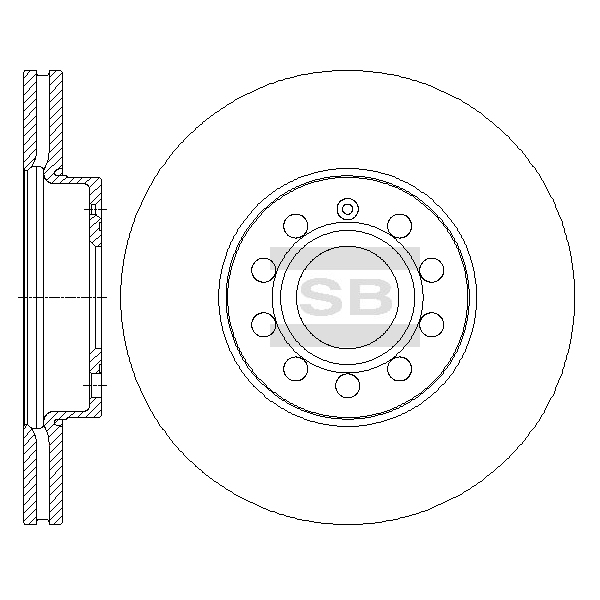 Передний тормозной диск SANGSIN SD5405