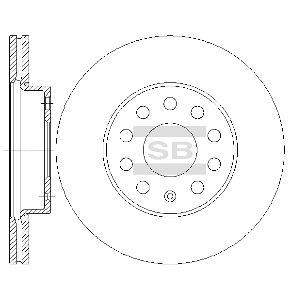 Передний тормозной диск SANGSIN SD5410