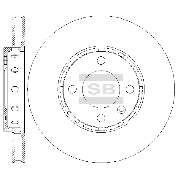 Передний тормозной диск SANGSIN SD5415