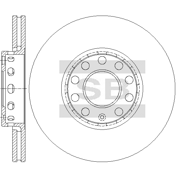 Передний тормозной диск SANGSIN SD5421