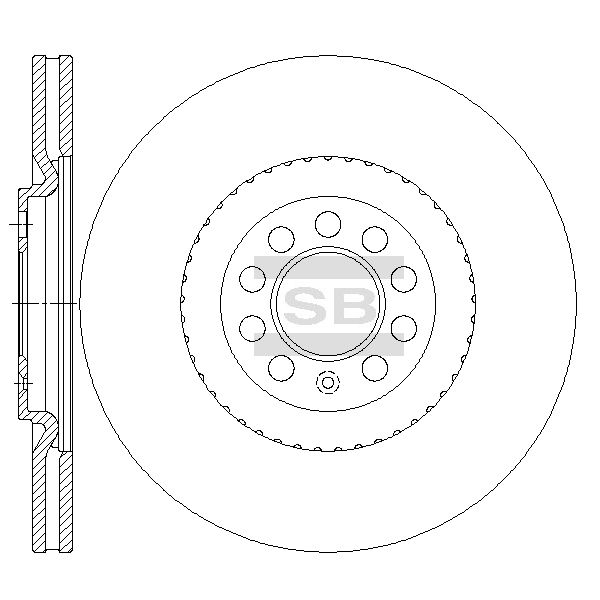 Передний тормозной диск SANGSIN SD5439