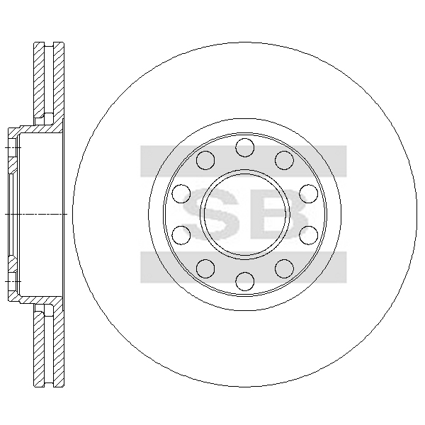 Передний тормозной диск SANGSIN SD5445
