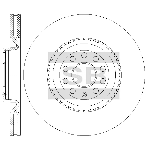 Передний тормозной диск SANGSIN SD5451