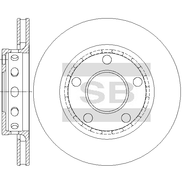 Передний тормозной диск SANGSIN SD5456
