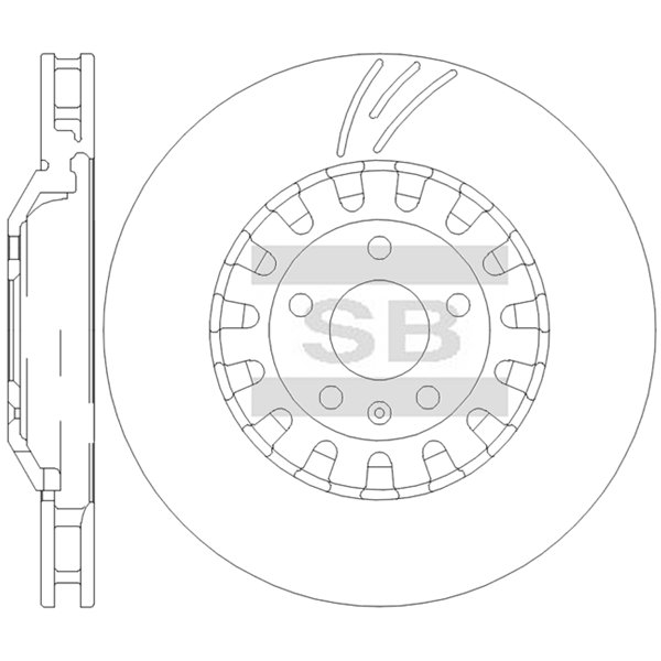 Передний тормозной диск SANGSIN SD5459