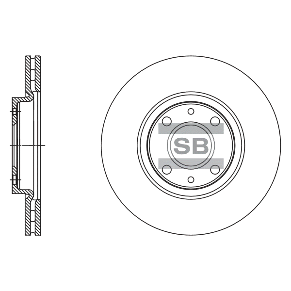 Передний тормозной диск SANGSIN SD5502