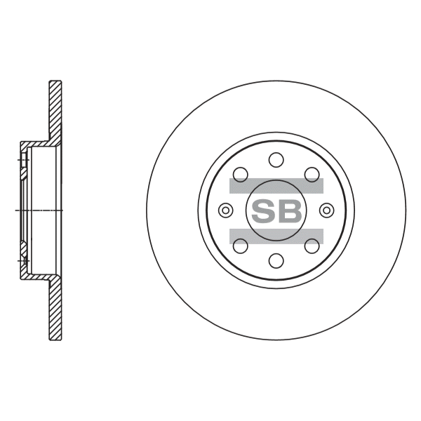 Передний тормозной диск SANGSIN SD5504