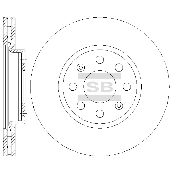 Передний тормозной диск SANGSIN SD5505