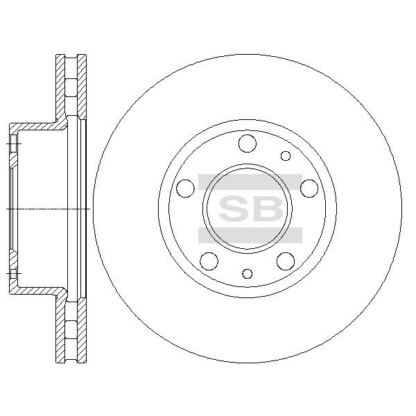 Передний тормозной диск SANGSIN SD5506