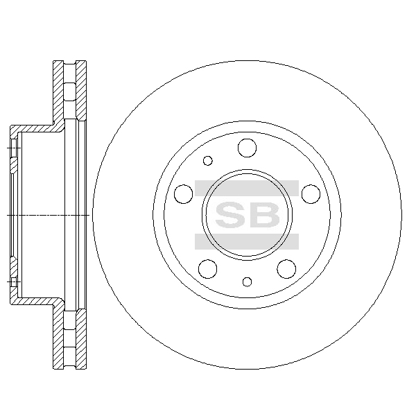 Передний тормозной диск SANGSIN SD5507