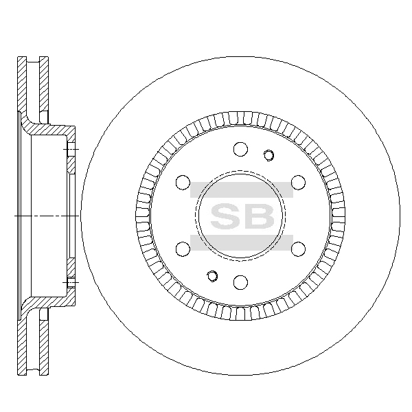Передний тормозной диск SANGSIN SD5513