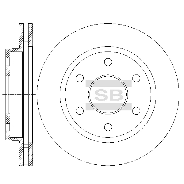 Передний тормозной диск SANGSIN SD5514