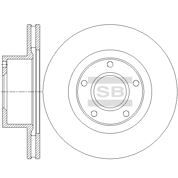 Передний тормозной диск SANGSIN SD5515