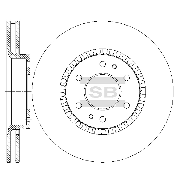 Передний тормозной диск SANGSIN SD5517