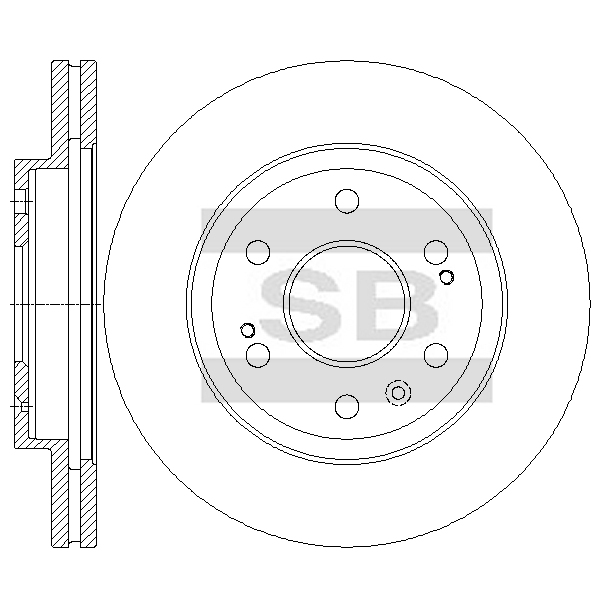 Передний тормозной диск SANGSIN SD5519
