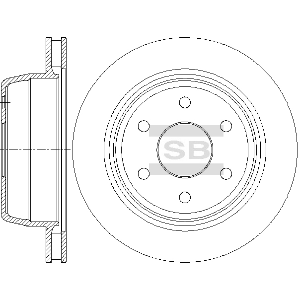 Передний тормозной диск SANGSIN SD5522