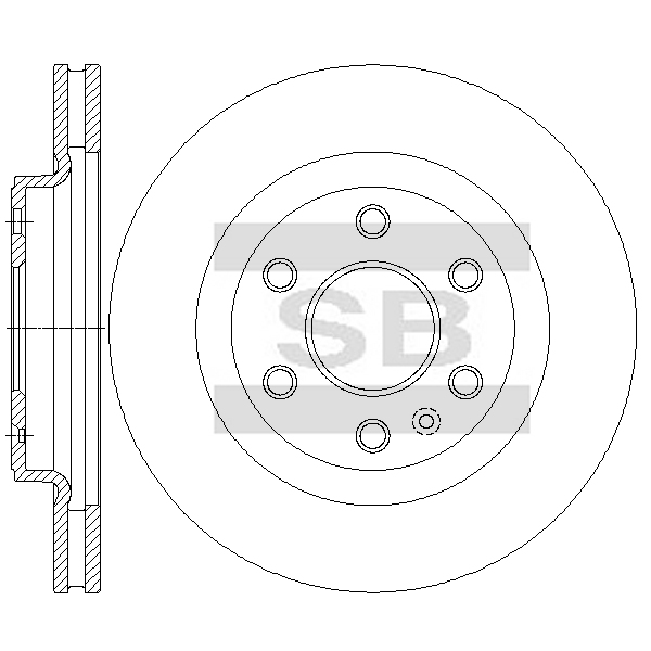 Передний тормозной диск SANGSIN SD5523