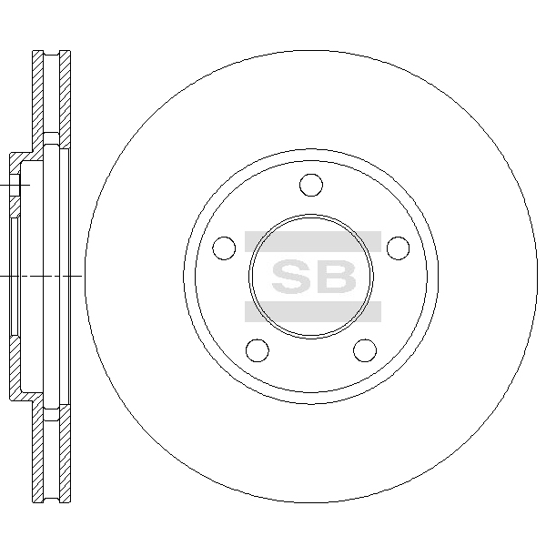 Передний тормозной диск SANGSIN SD5524