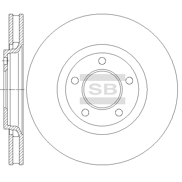 Передний тормозной диск SANGSIN SD5525