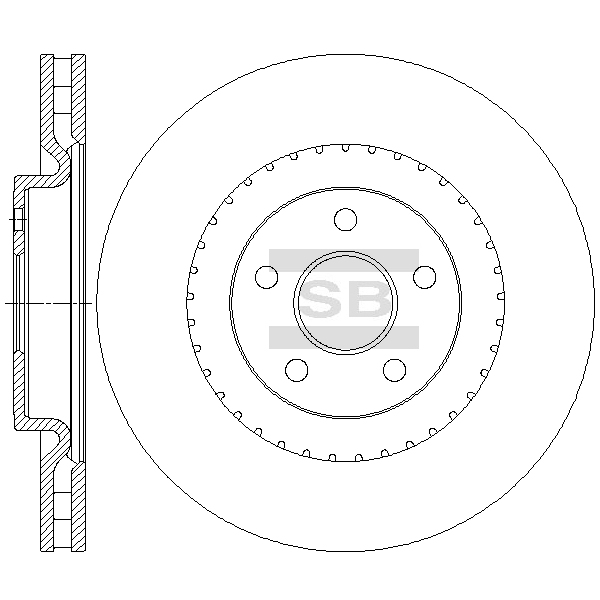 Передний тормозной диск SANGSIN SD5528