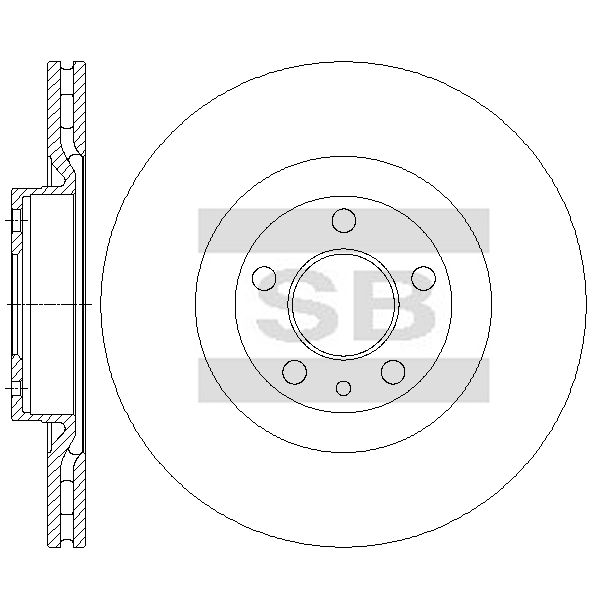 Передний тормозной диск SANGSIN SD5533