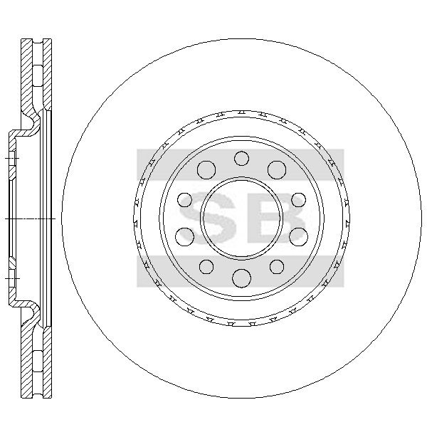 Передний тормозной диск SANGSIN SD5535