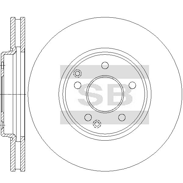 Передний тормозной диск SANGSIN SD5537