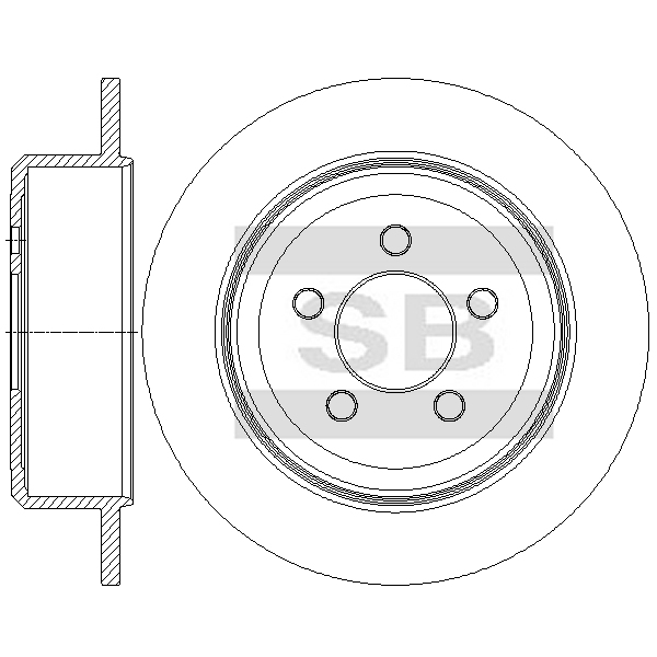 Передний тормозной диск SANGSIN SD5538