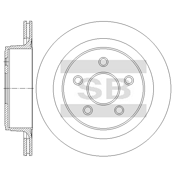 Передний тормозной диск SANGSIN SD5542