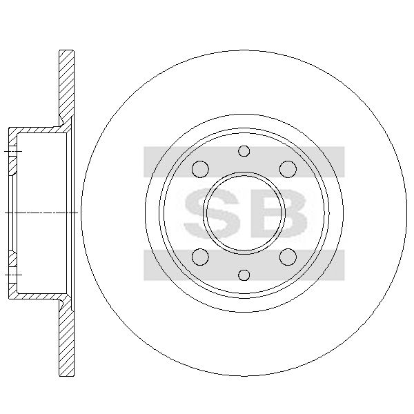Передний тормозной диск SANGSIN SD5543