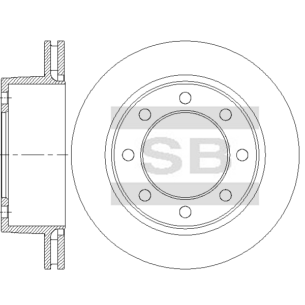 Передний тормозной диск SANGSIN SD5547