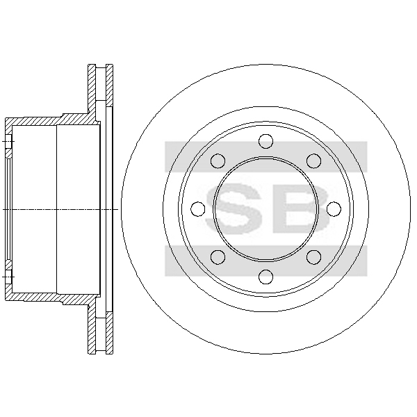 Передний тормозной диск SANGSIN SD5551