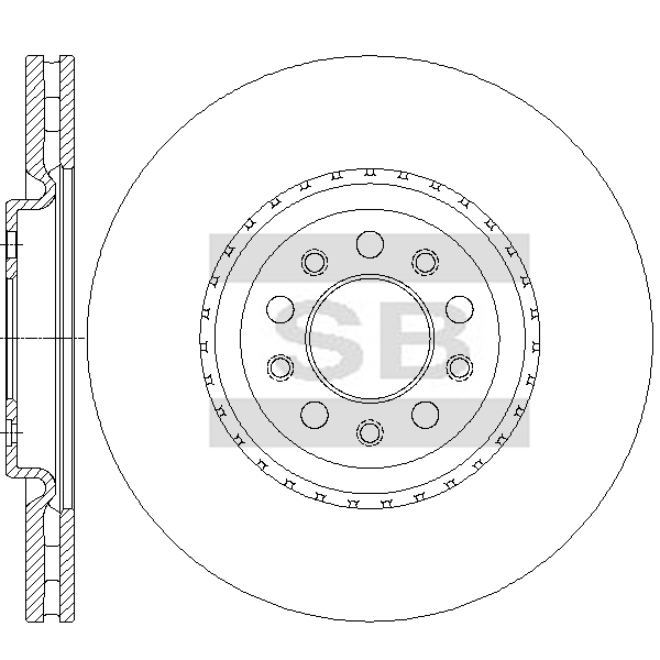 Передний тормозной диск SANGSIN SD5557