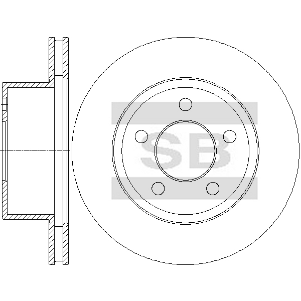 Передний тормозной диск SANGSIN SD5558