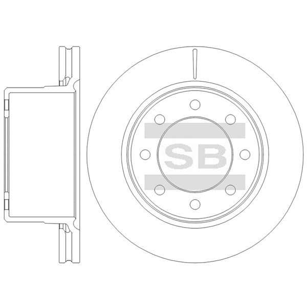 Передний тормозной диск SANGSIN SD5568